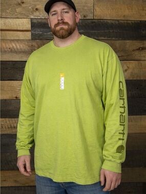 Carhartt Long-Sleeve Crew Shirt in Lime
